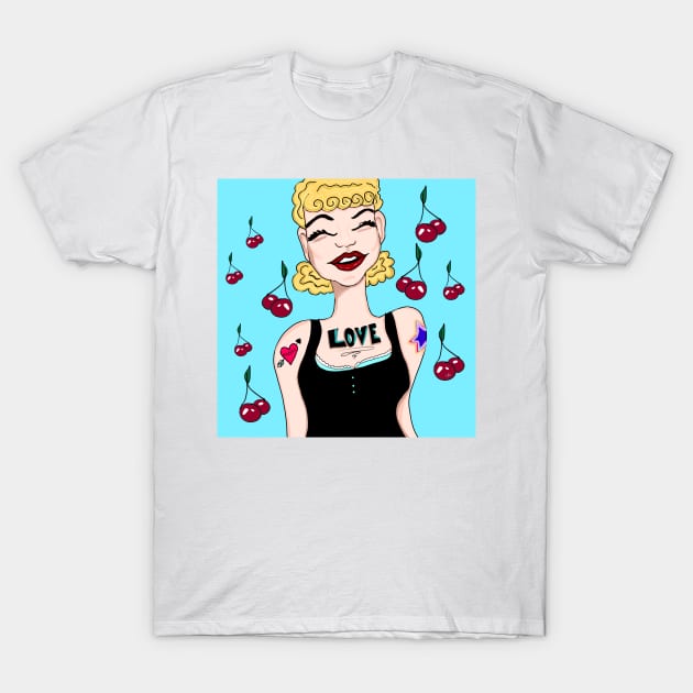 Rock and Roll girl T-Shirt by LisaCasineau